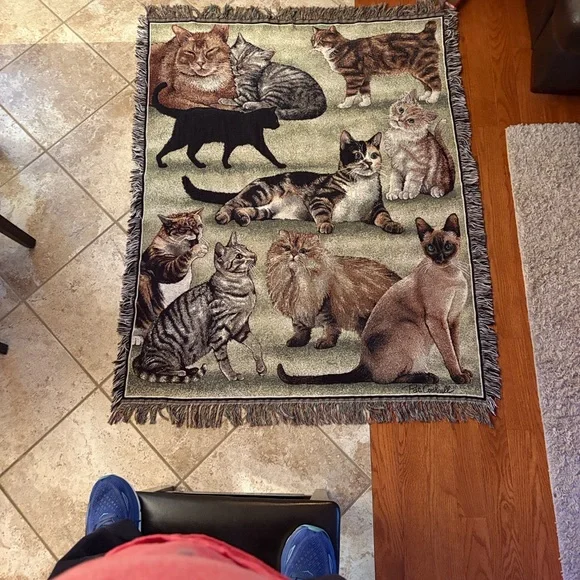Cat-Themed Tapestry Throw - Picture 2 of 7